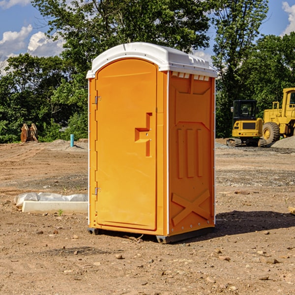 how often are the porta potties cleaned and serviced during a rental period in Willards